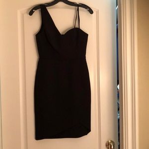 BCBG One Shoulder Mini Sheath Dress